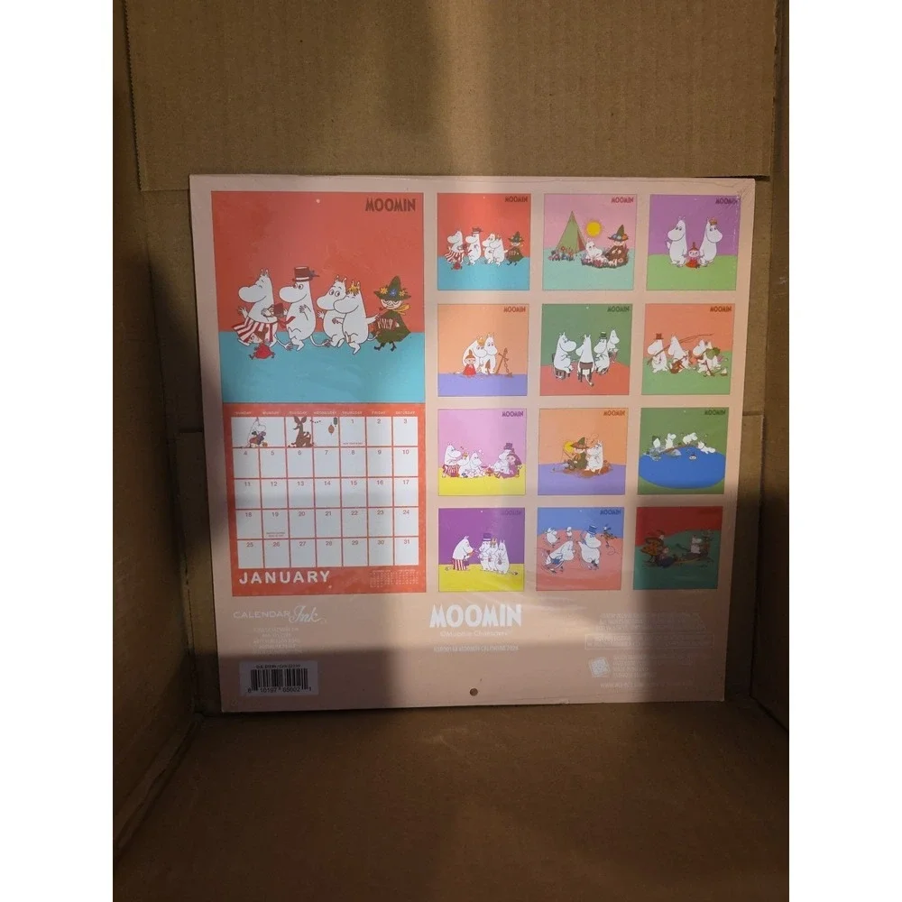 2026 Moomin Wall Calendar Moominvalley Tove Jansson Moomintroll‎ Snufkin 12x12
